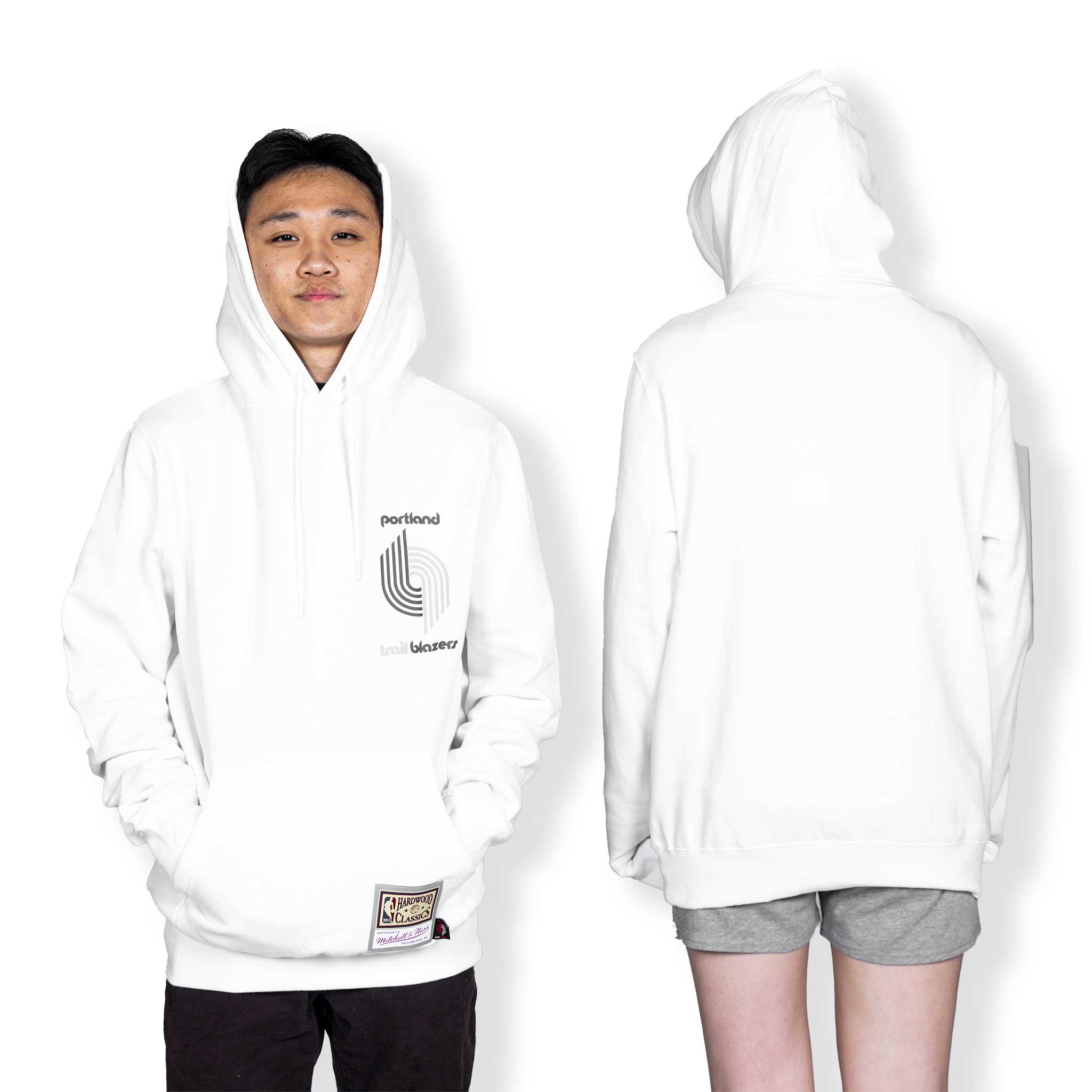 Portland Trail Blazers Mitchell & Ness Tonal Retro Cream Hoodie