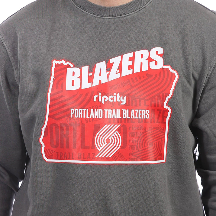 Portland Trail Blazers New Era State Gray Crew