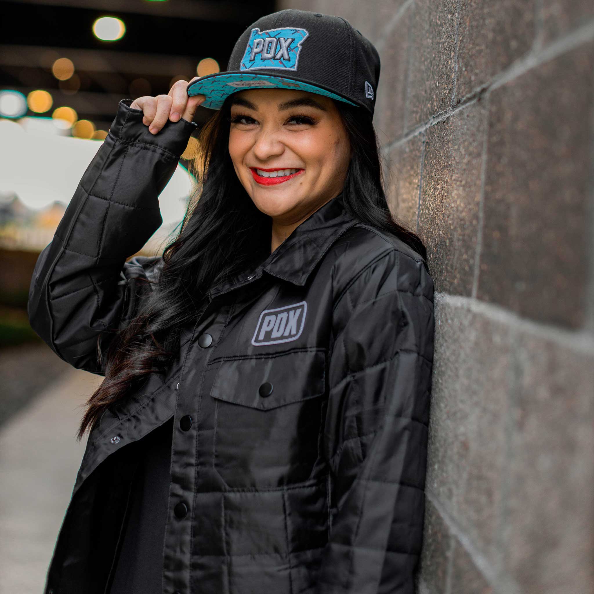 Portland Trail Blazers Ranger PDX City Black Packable Jacket