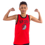 Portland Trail Blazers Striker Youth Red Tank Top