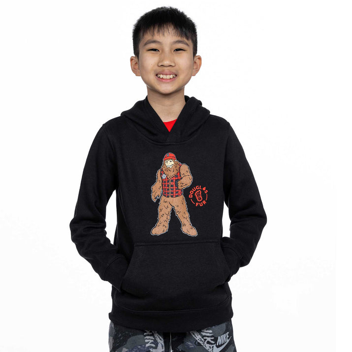 Portland Trail Blazers Youth Douglas Fur Mascot Black Hoodie
