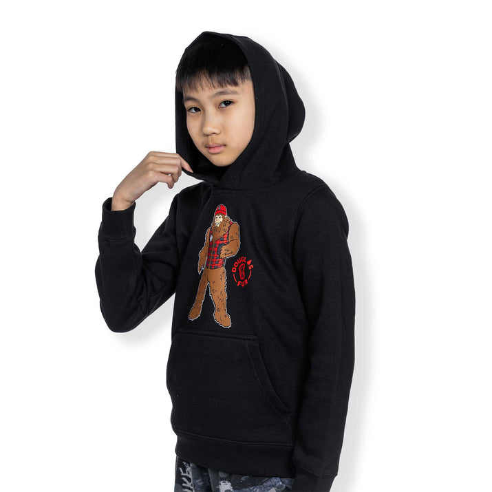 Portland Trail Blazers Youth Douglas Fur Mascot Black Hoodie