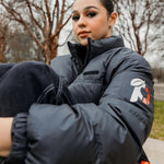 Produce Black Zip Up Puffer Jacket