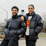 Produce Black Zip Up Puffer Jacket