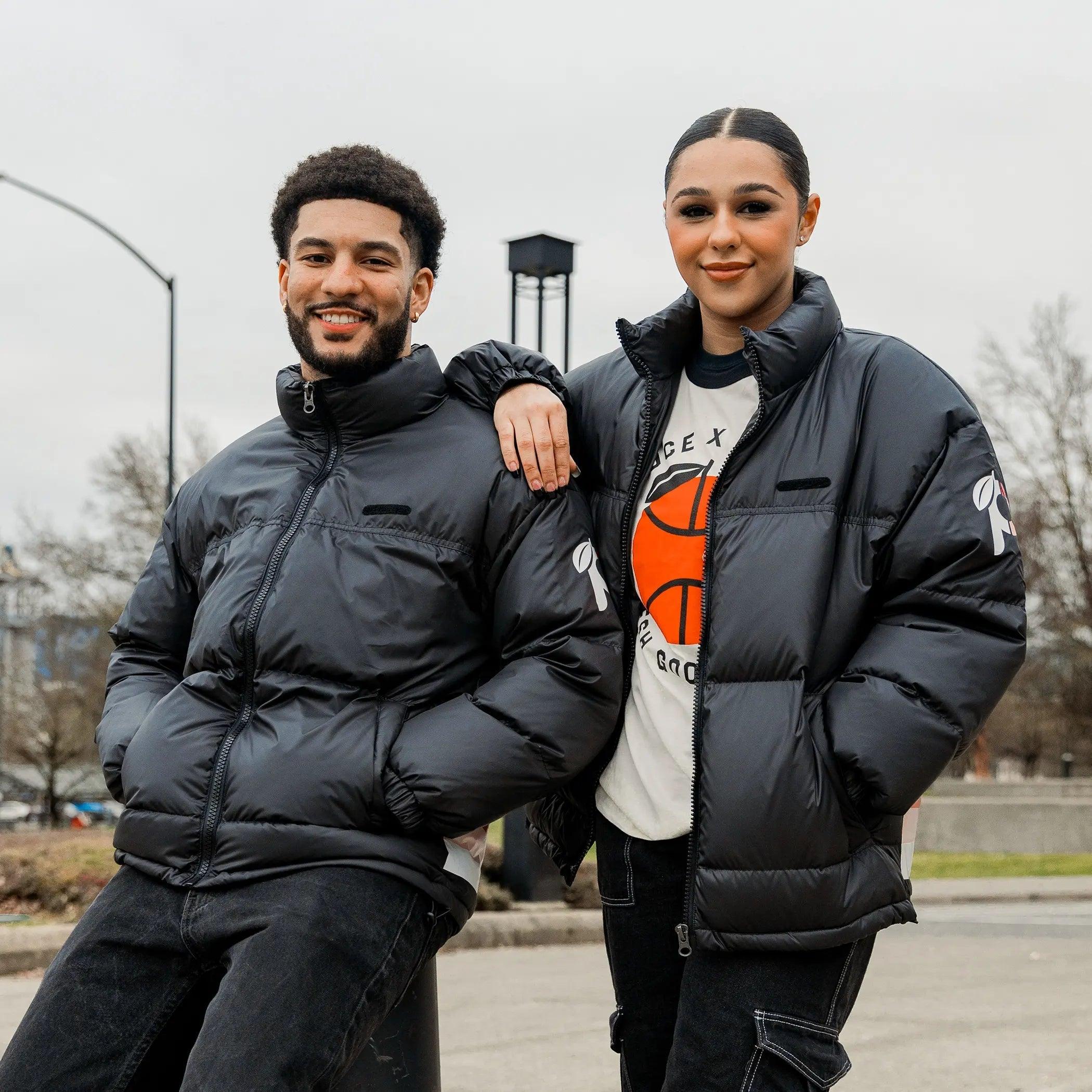 Produce Black Zip Up Puffer Jacket
