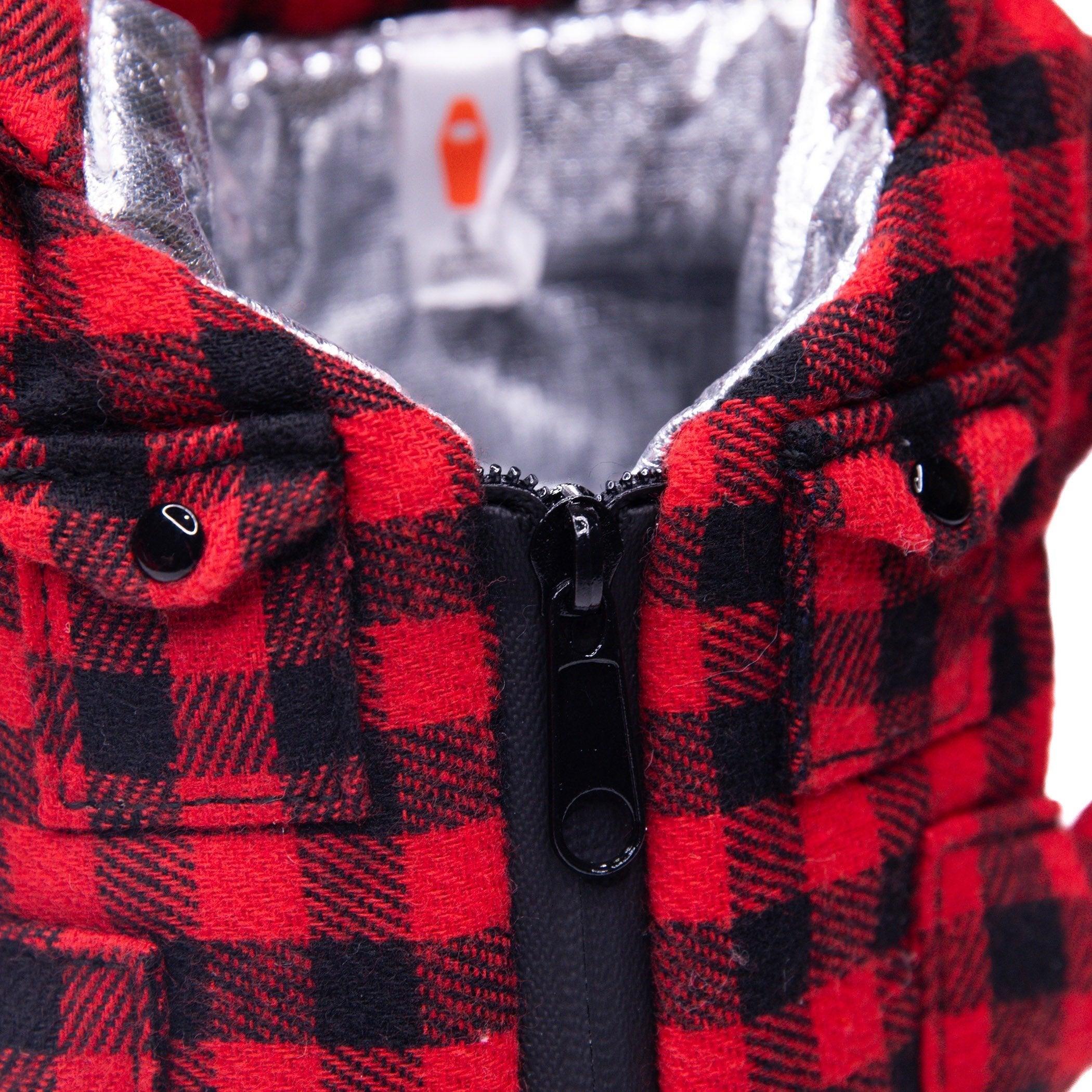 Puffin Lumberjack Plaid Shirt Drinkwear Coozie