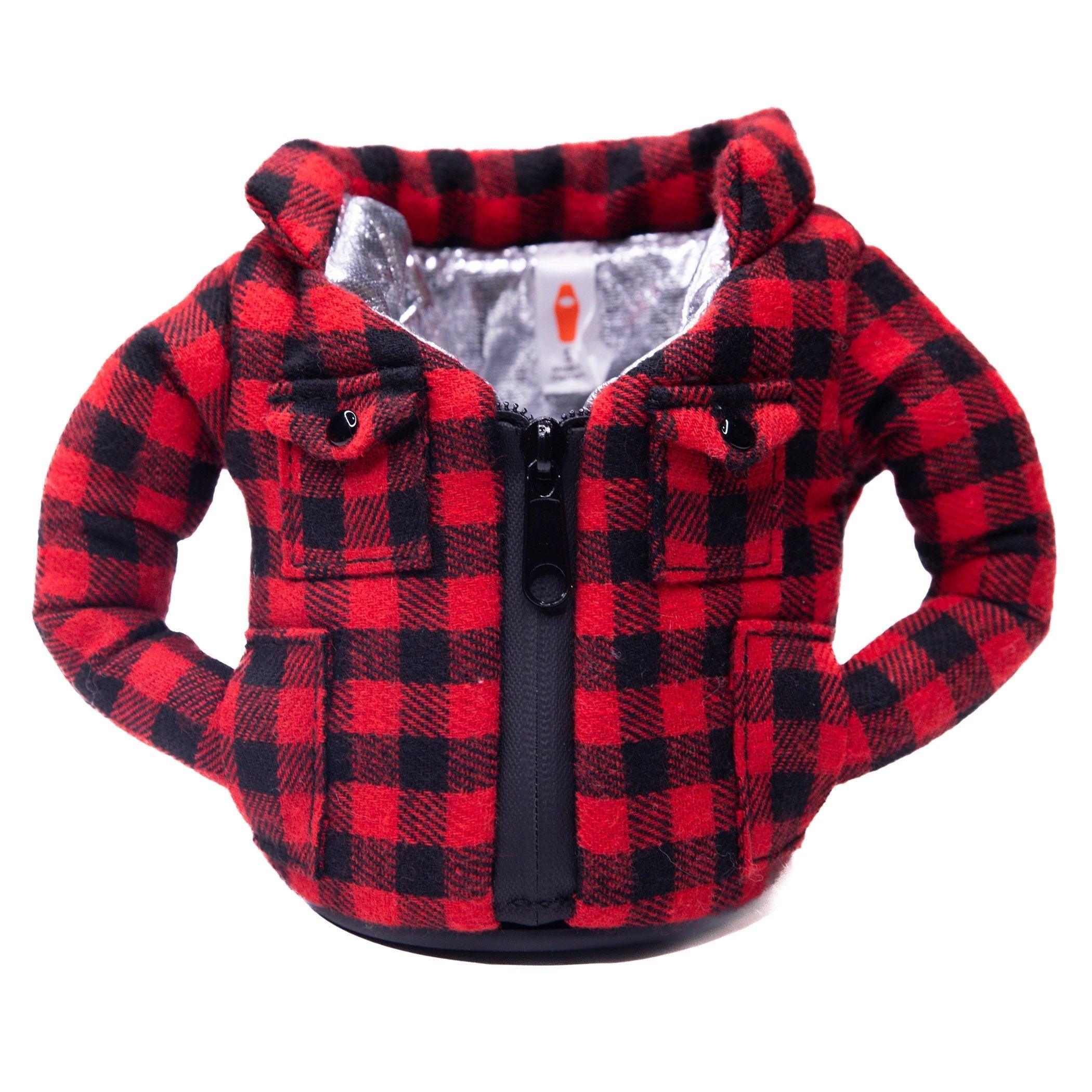 Puffin Lumberjack Plaid Shirt Drinkwear Coozie