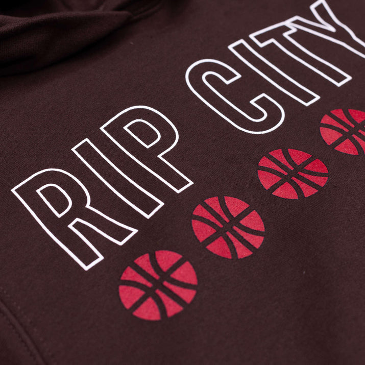Rip City Remix Ballin Youth Brown Hoodie