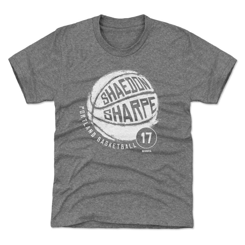 Shaedon Sharpe Portland Basketball Youth T-Shirt Kids T-Shirt Tri Gray