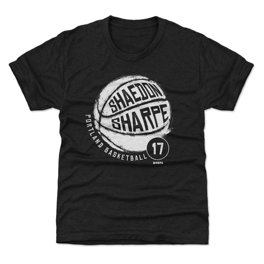 Shaedon Sharpe Portland Basketball Youth T-Shirt Kids T-Shirt Tri Black