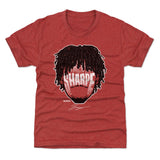 Shaedon Sharpe Portland Player Silhouette Youth T-Shirt Kids T-Shirt Tri Red