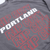 Sportiqe Women's Rip City Cotton Ashlyn Gray Crewneck