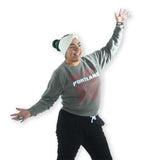 Sportiqe Women's Rip City Cotton Ashlyn Gray Crewneck L