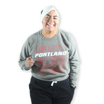 Sportiqe Women's Rip City Cotton Ashlyn Gray Crewneck