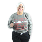 Sportiqe Women's Rip City Cotton Ashlyn Gray Crewneck