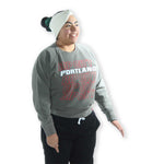 Sportiqe Women's Rip City Cotton Ashlyn Gray Crewneck