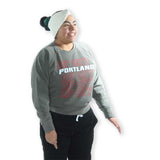 Sportiqe Women's Rip City Cotton Ashlyn Gray Crewneck