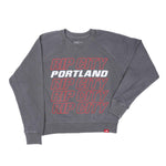 Sportiqe Women's Rip City Cotton Ashlyn Gray Crewneck
