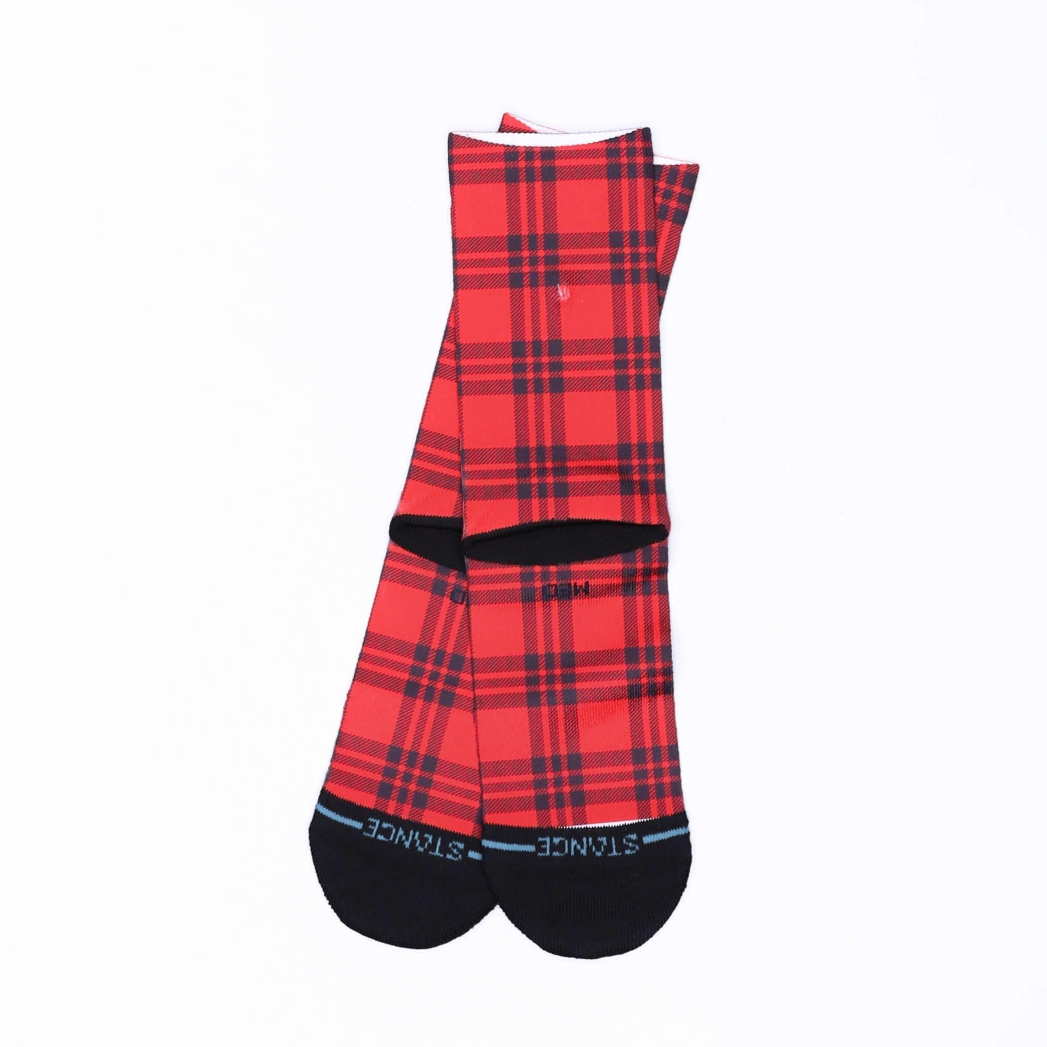 Stance ripcity Retro Plaid City Edition Red & Black Socks