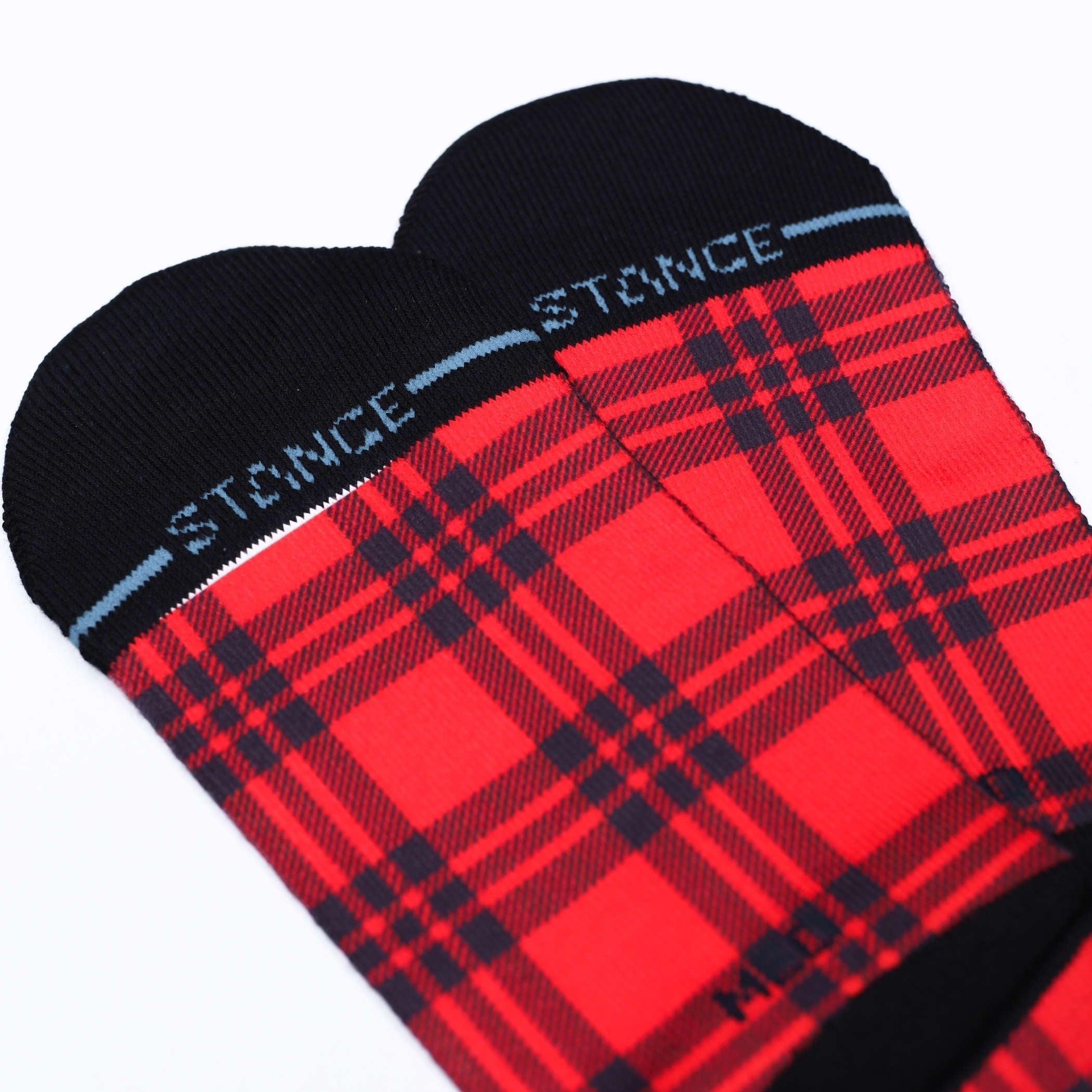 Stance ripcity Retro Plaid City Edition Red & Black Socks