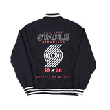 Staple x Trail Blazers Black Snap Up Varsity Jacket