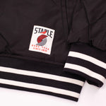 Staple x Trail Blazers Black Snap Up Varsity Jacket