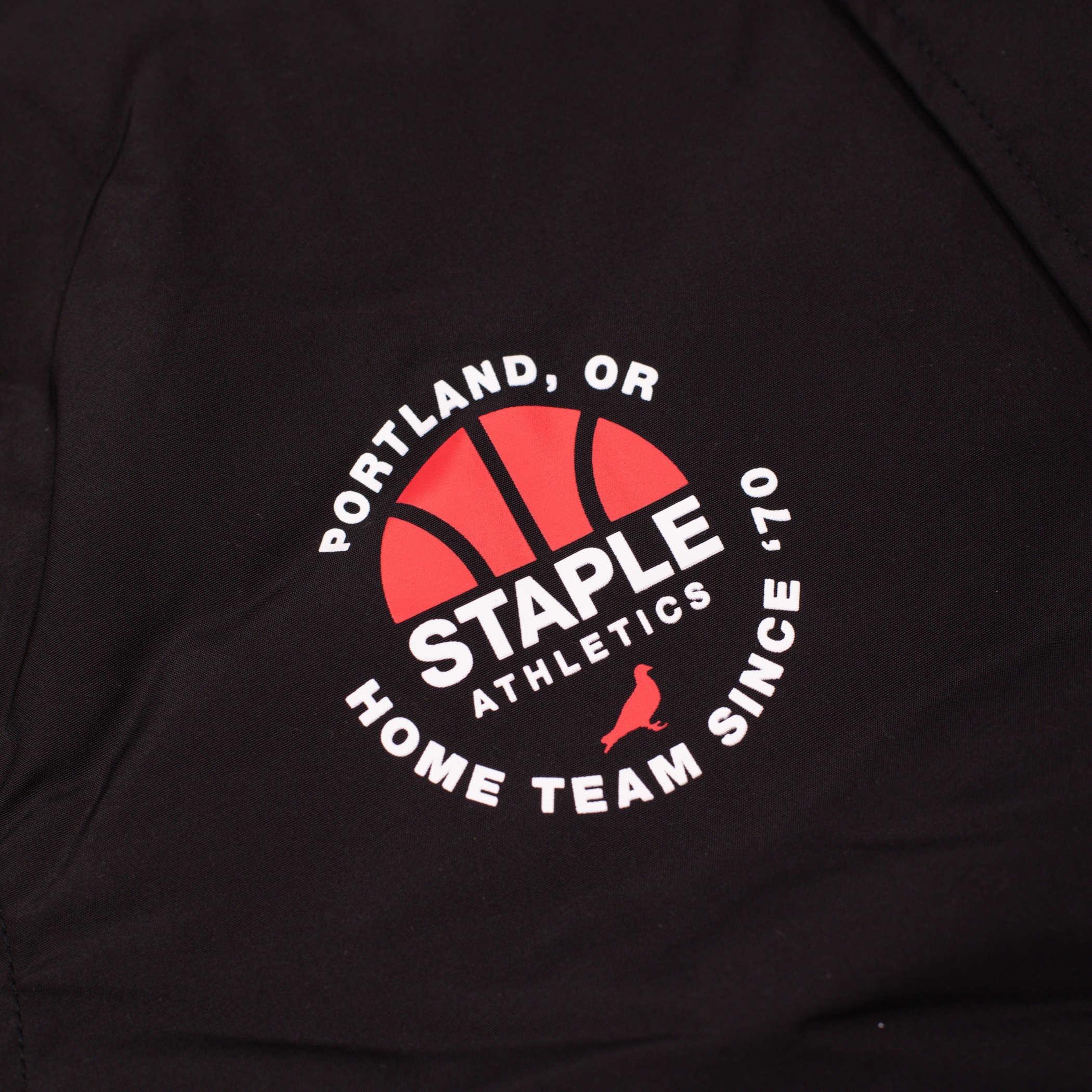 Staple x Trail Blazers Black Snap Up Varsity Jacket