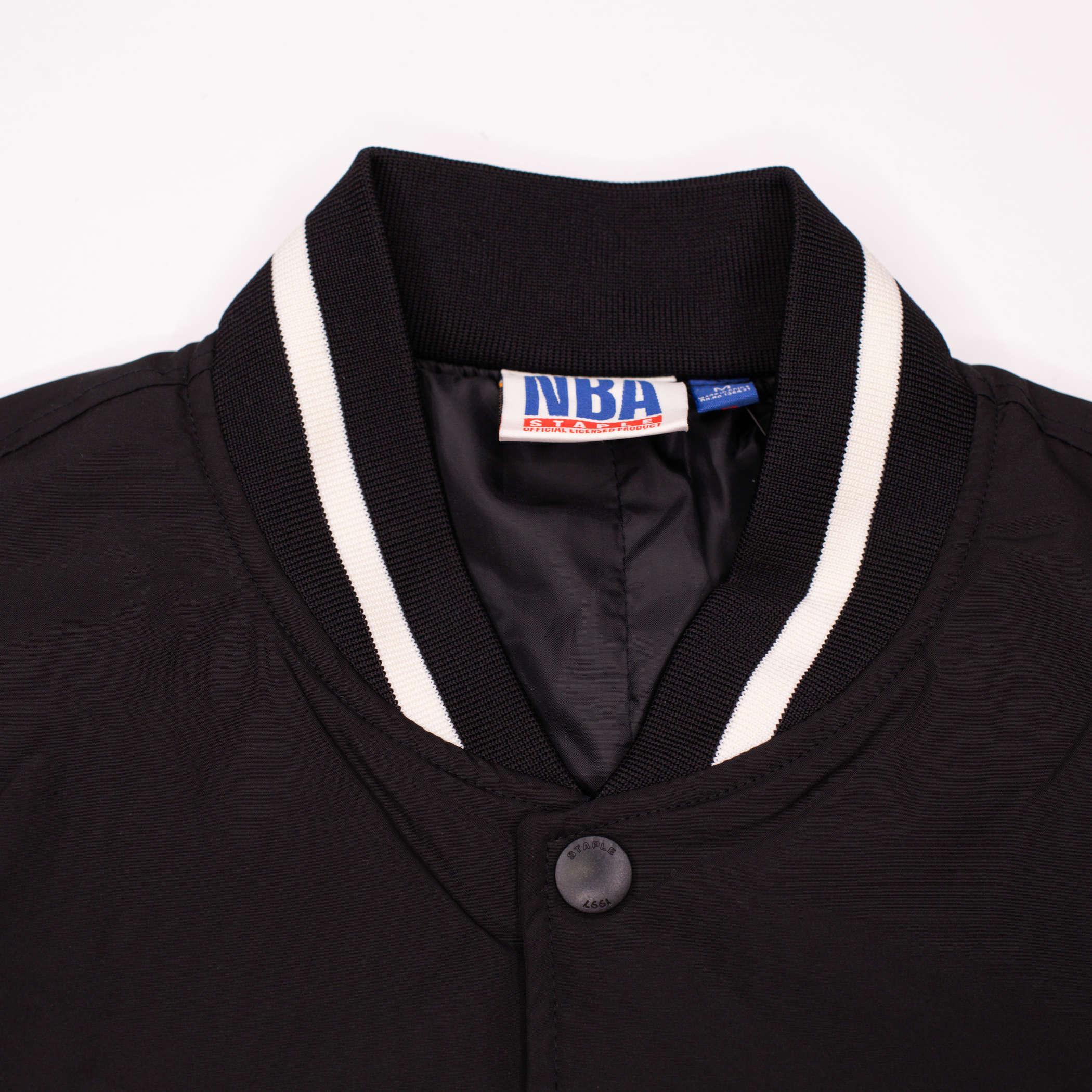 Staple x Trail Blazers Black Snap Up Varsity Jacket