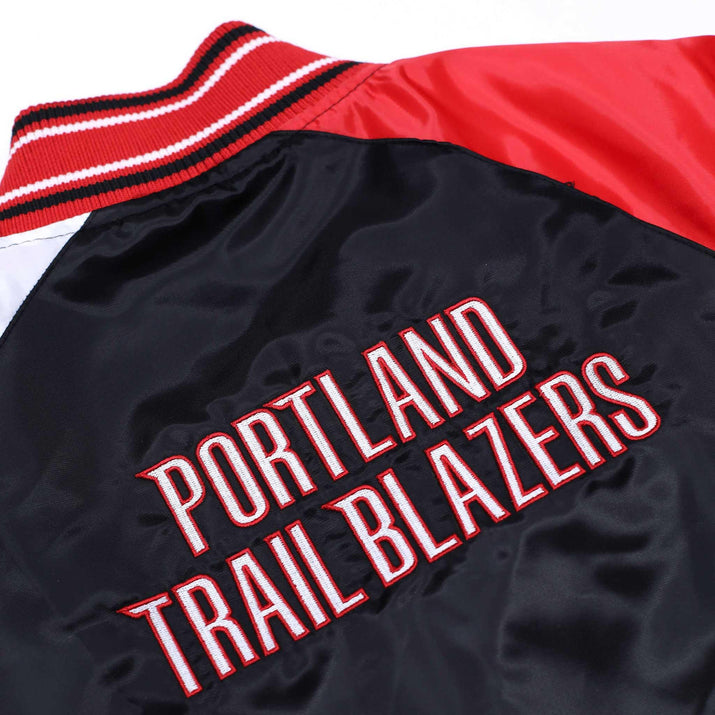 Starter Ripcity Youth Color Block Black, Red & White Varsity Jacket