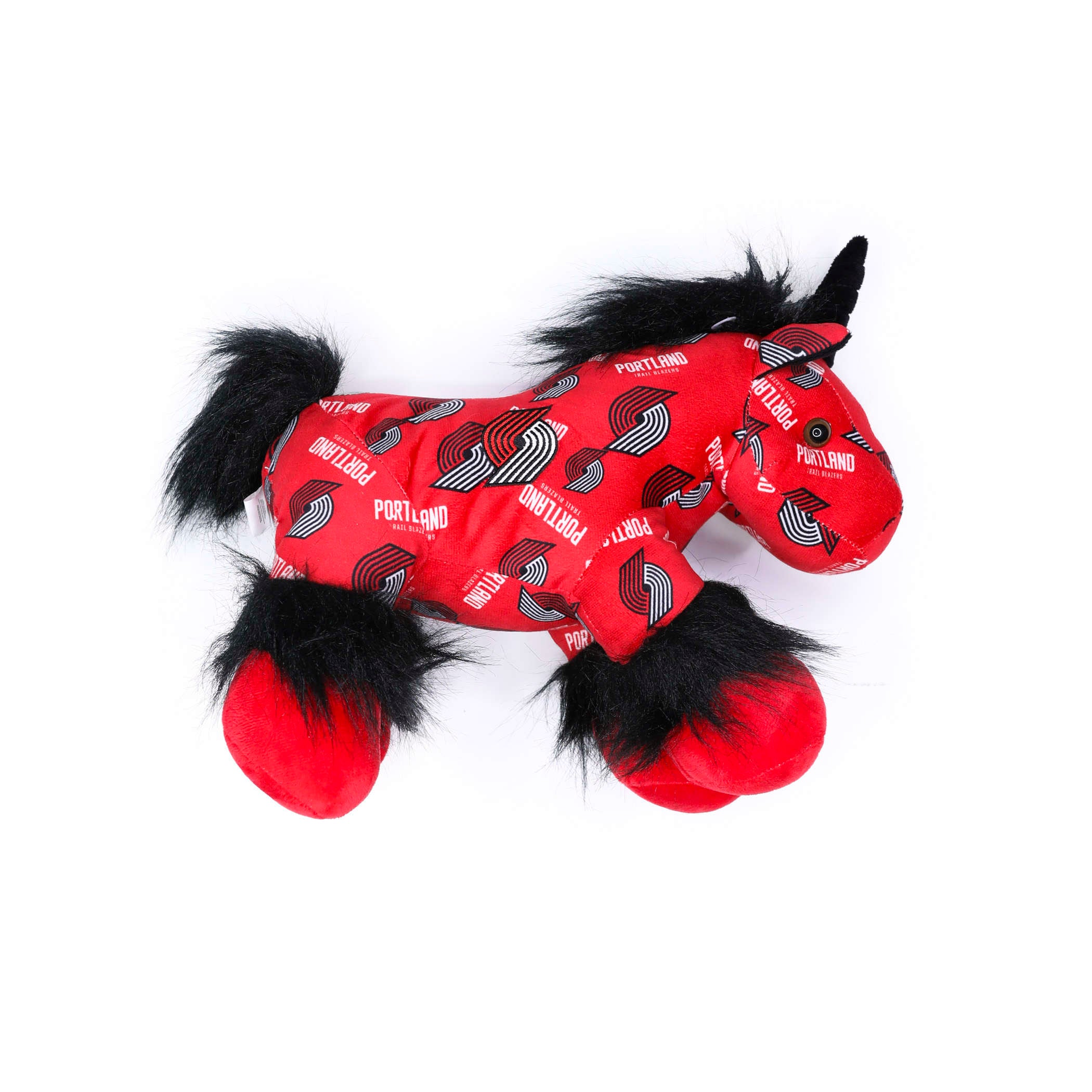 Team Colors Red & Black Unicorn Plush