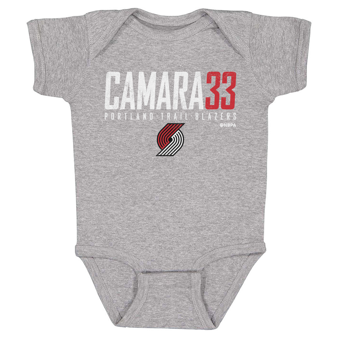 Toumani Camara Portland Trail Blazers Elite Baby Creeper Kids Baby Onesie Heather Gray