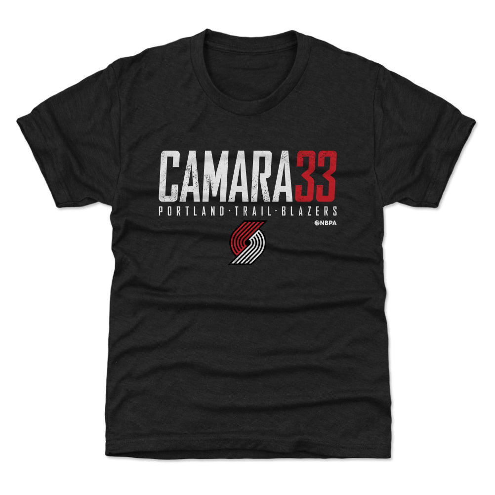 Toumani Camara Portland Trail Blazers Elite Youth T-Shirt Kids T-Shirt Tri Black