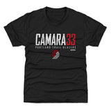 Toumani Camara Portland Trail Blazers Elite Youth T-Shirt Kids T-Shirt Tri Black