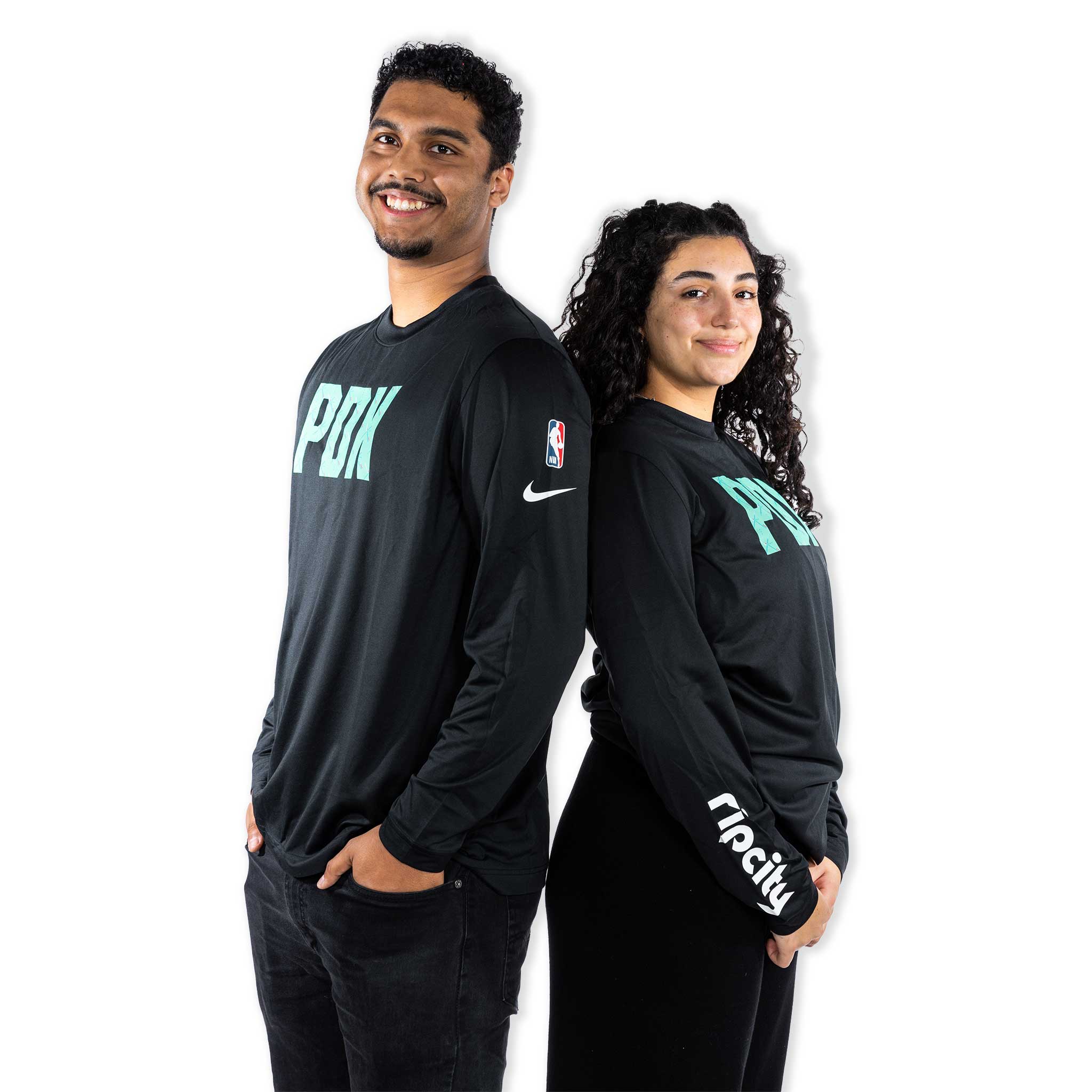 Trail Blazers Nike PDX City Edition Pregame Long Sleeve T-Shirt