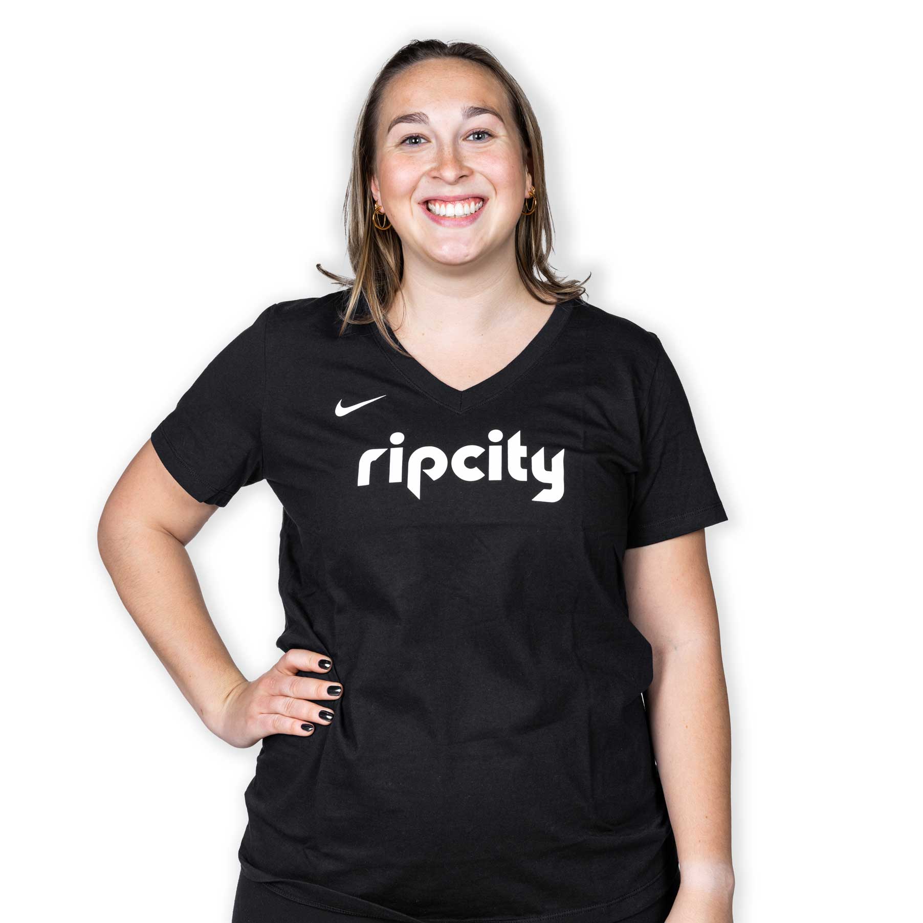 Trail Blazers Nike Women's PDX Rip City Black Tee