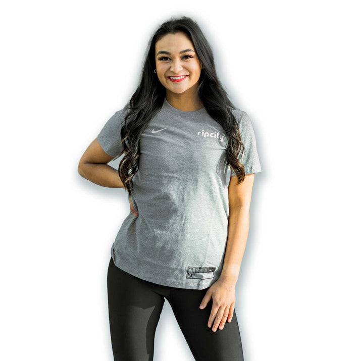 Trail Blazers Nike Women's PDX Rip City Heather Gray Tee
