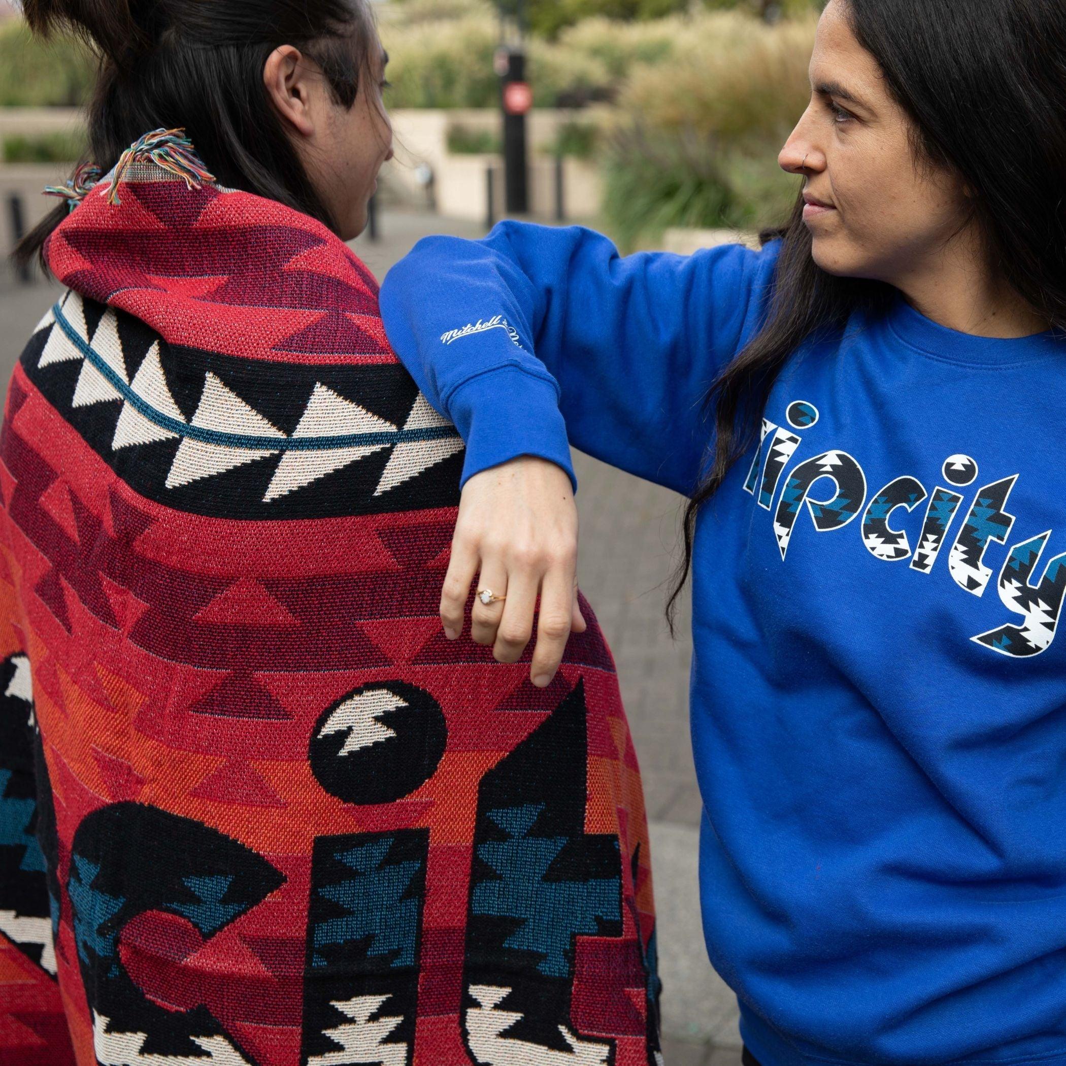 Trail Blazers x Eighth Generation Heritage ripcity Native American Woven Blanket