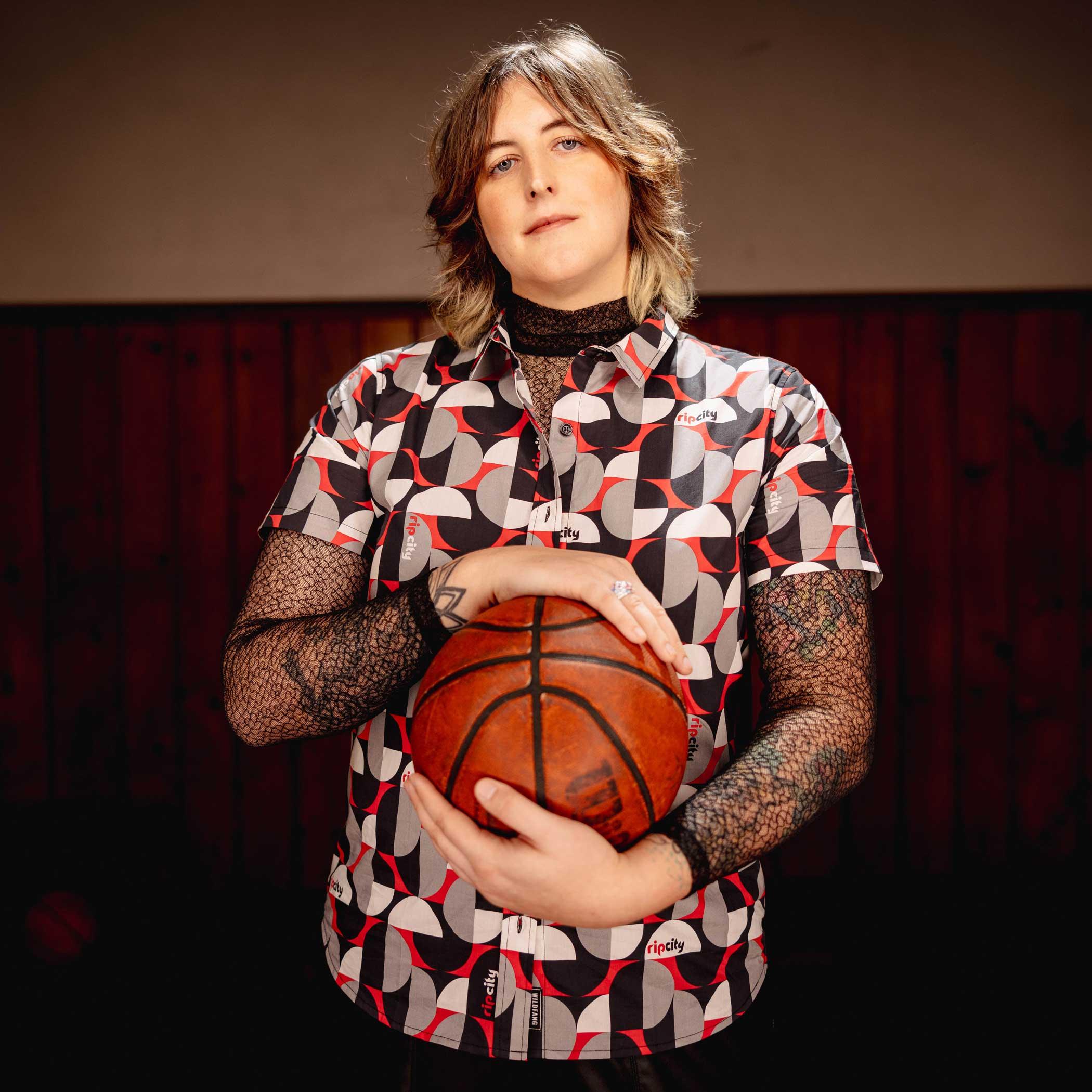 Trail Blazers x Wildfang Essential Button Up Shirt