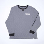 Varsity Slub Long Sleeve Gray Shirt