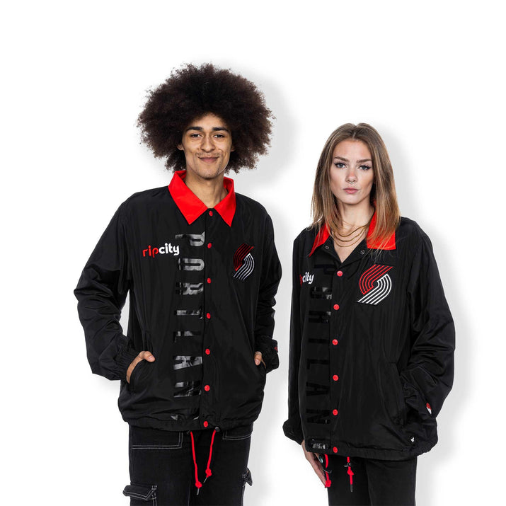 Wild Collective Black Pinwheel Coaches Jacket