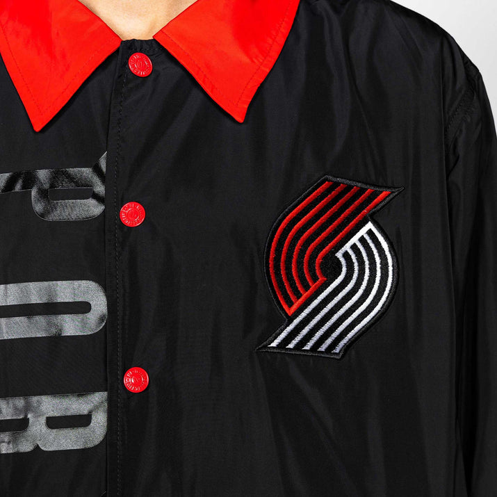 Wild Collective Black Pinwheel Coaches Jacket
