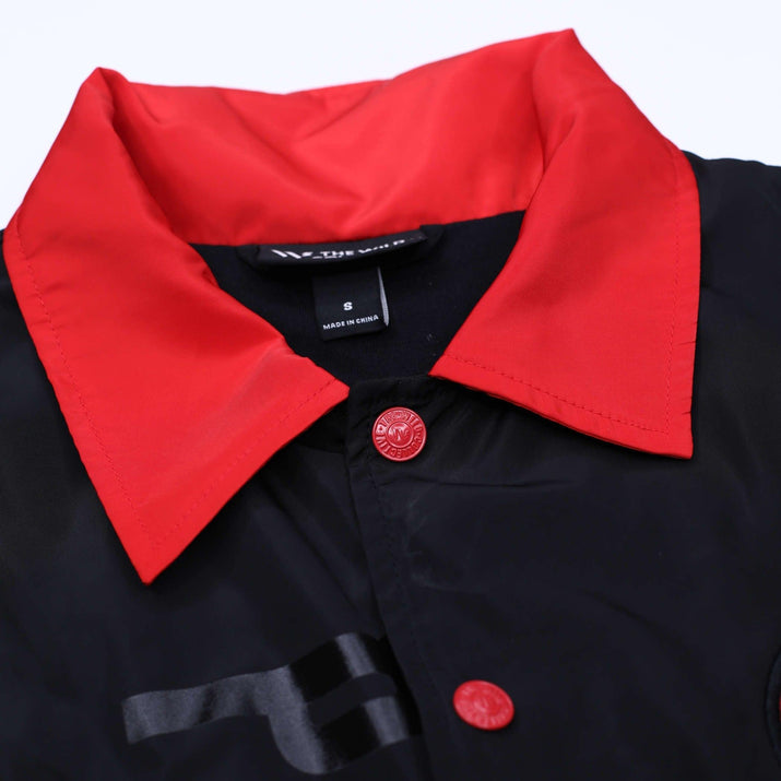 Wild Collective Black Pinwheel Coaches Jacket