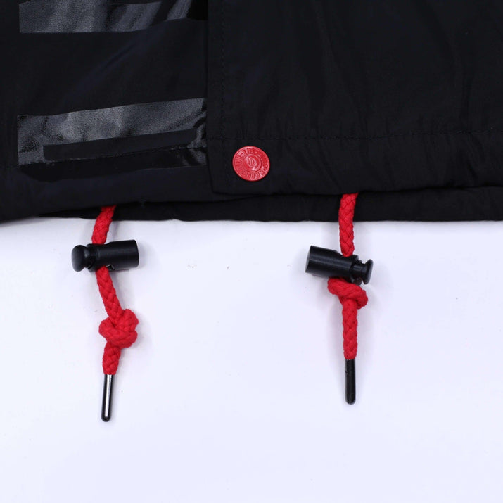 Wild Collective Black Pinwheel Coaches Jacket