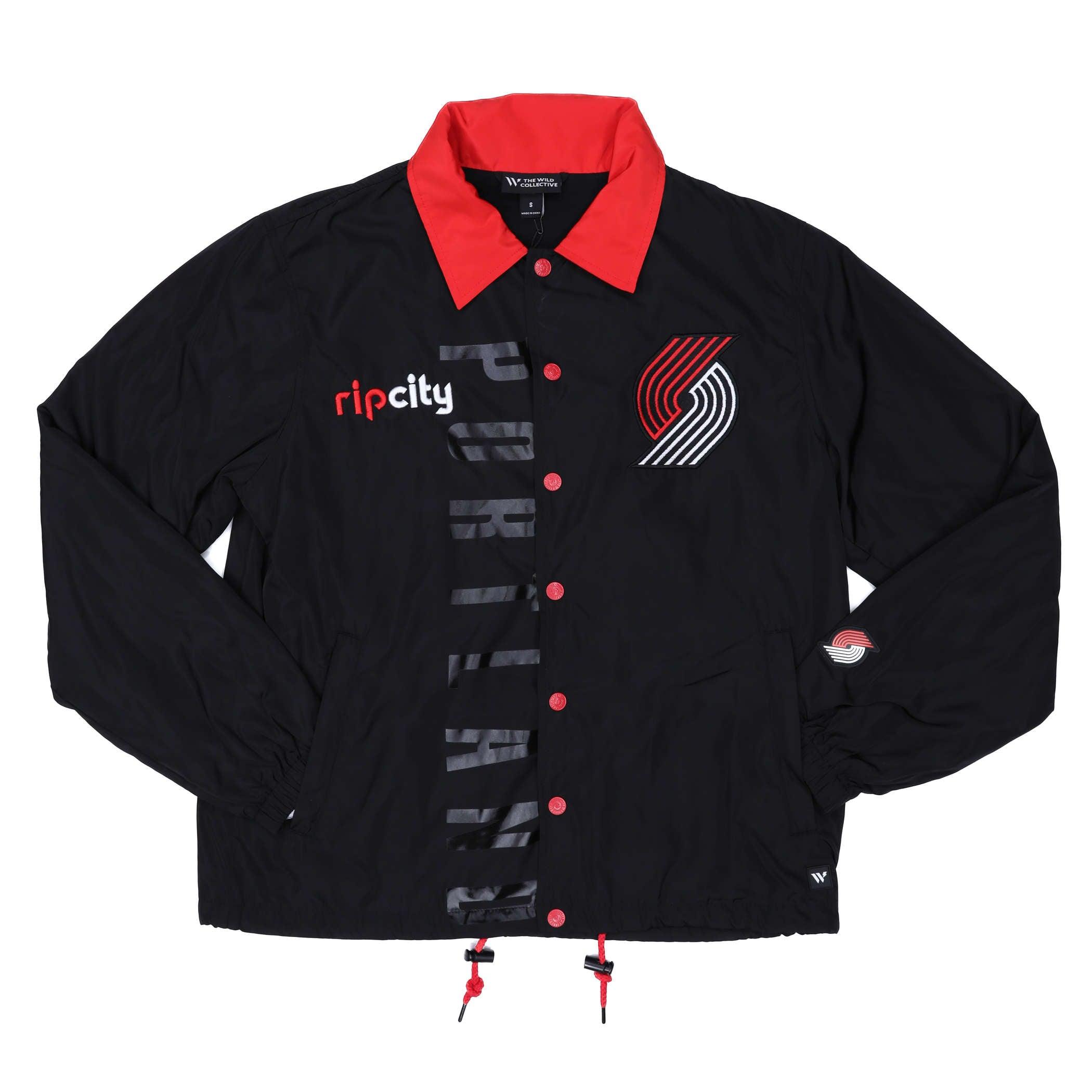 Wild Collective Black Pinwheel Coaches Jacket