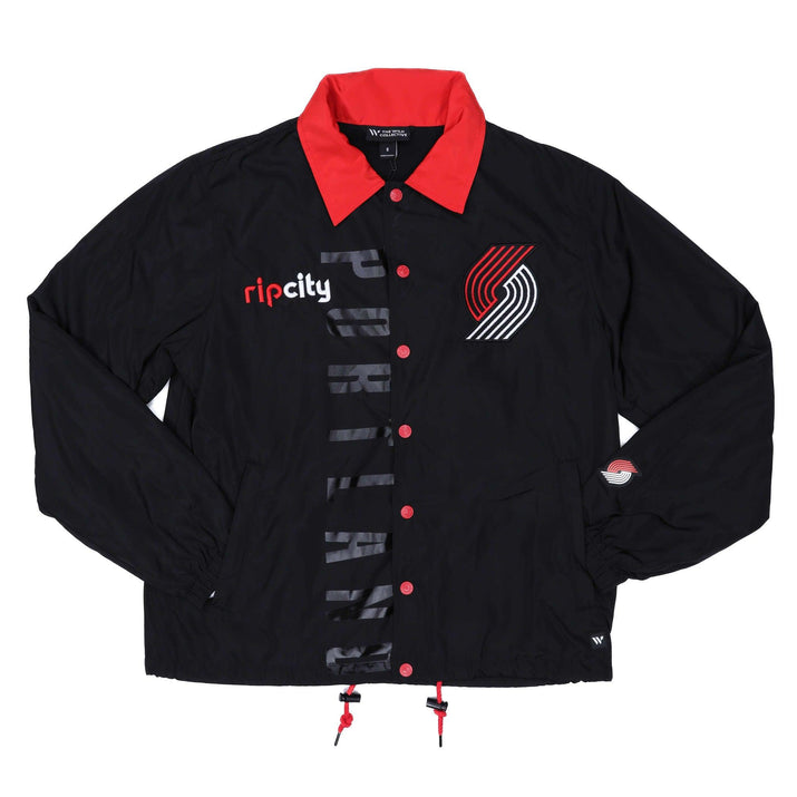 Wild Collective Black Pinwheel Coaches Jacket