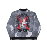 Wild Collective Gray Camoflauge Bomber