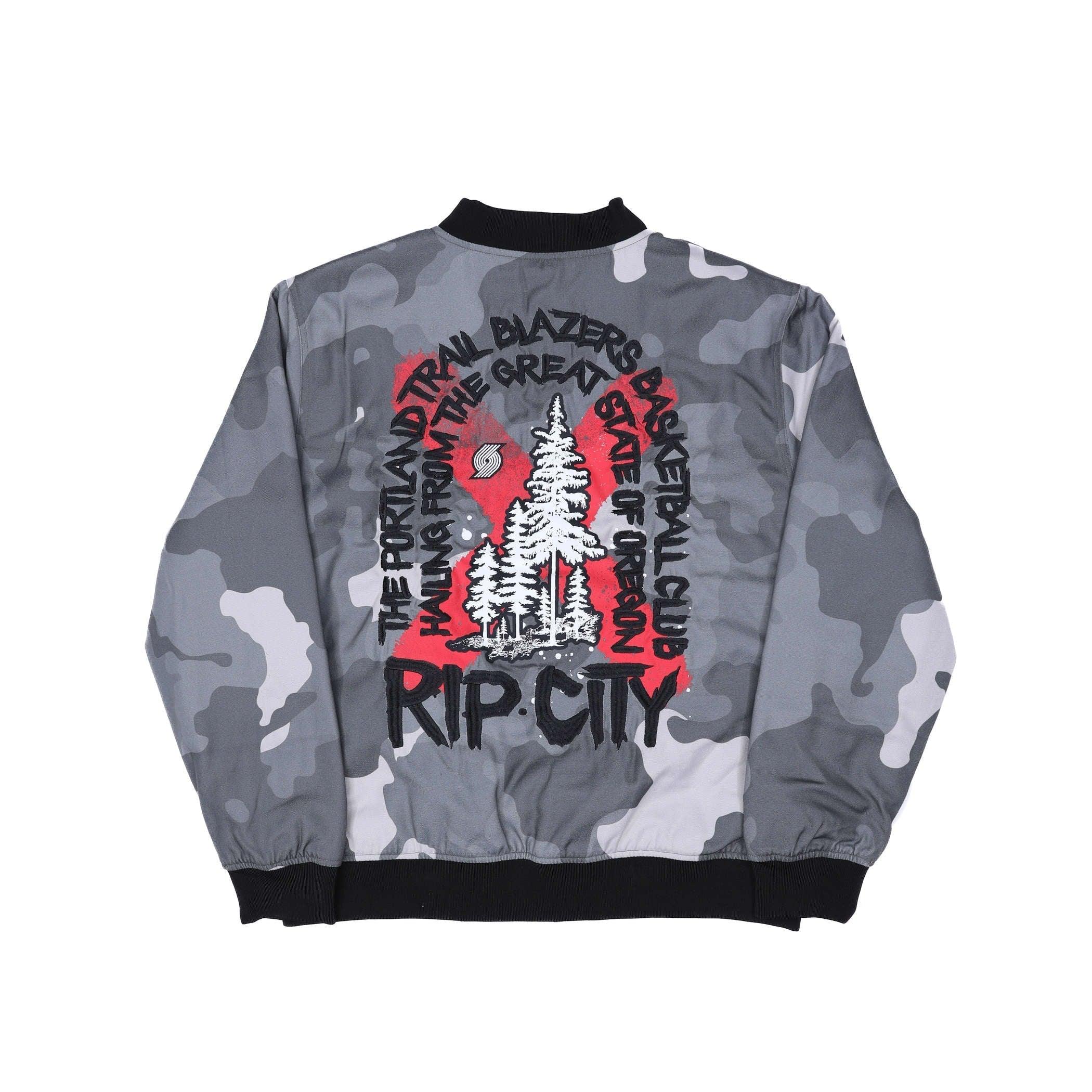 Wild Collective Gray Camoflauge Bomber