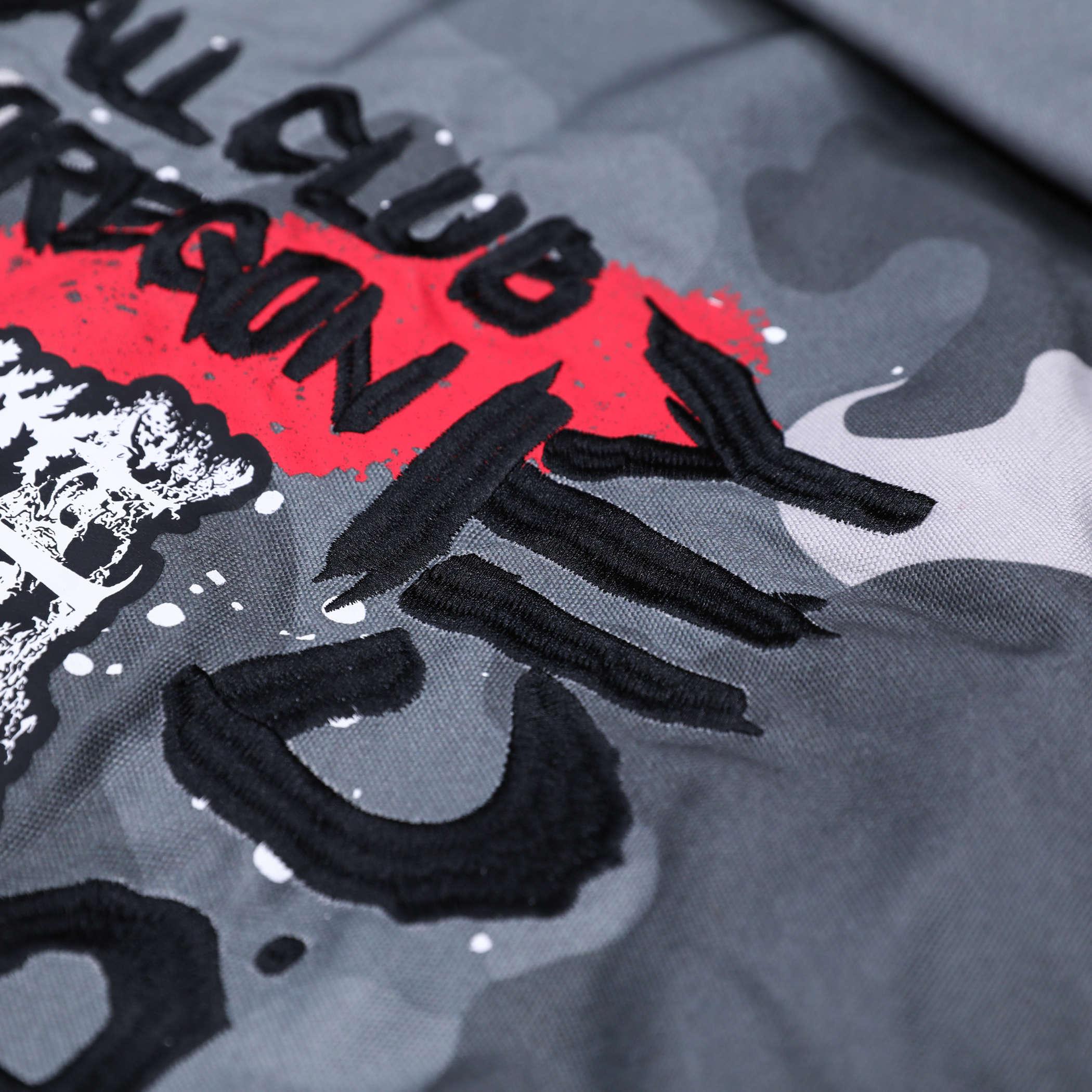 Wild Collective Gray Camoflauge Bomber