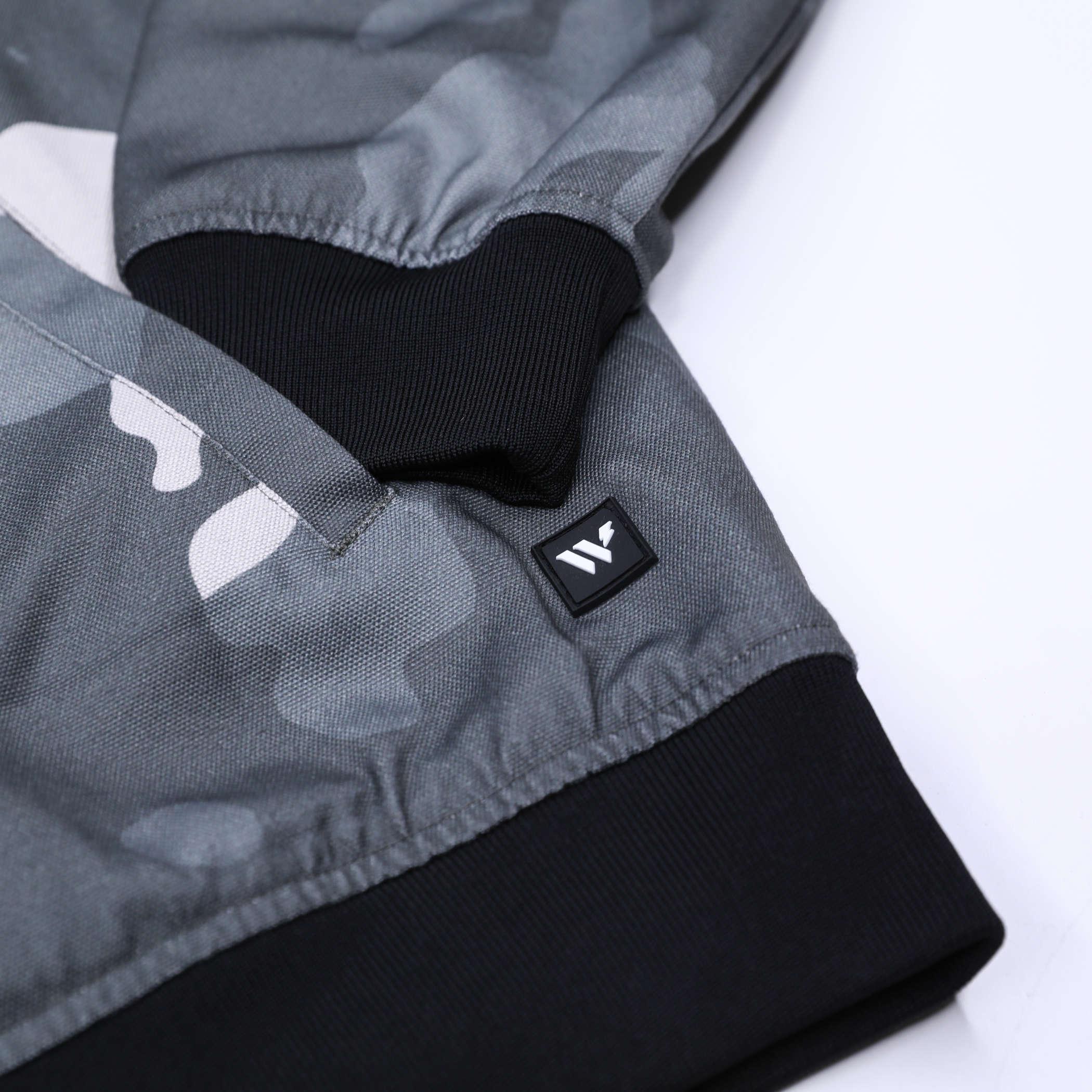 Wild Collective Gray Camoflauge Bomber