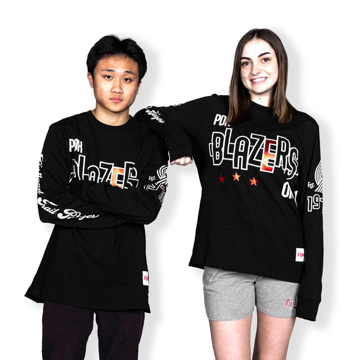 Wild Collective Long Sleeved Puff Foil Black T-Shirt